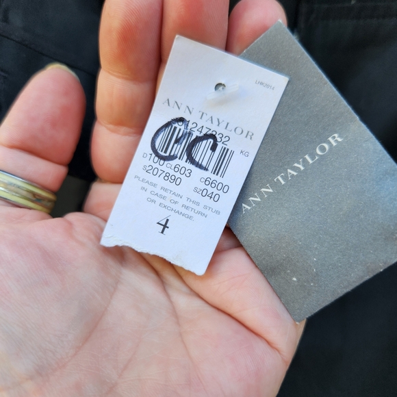 NWT- Ann Taylor- Margo- Black- Stretch- Capri Pants- Size 4 - Picture 7 of 8